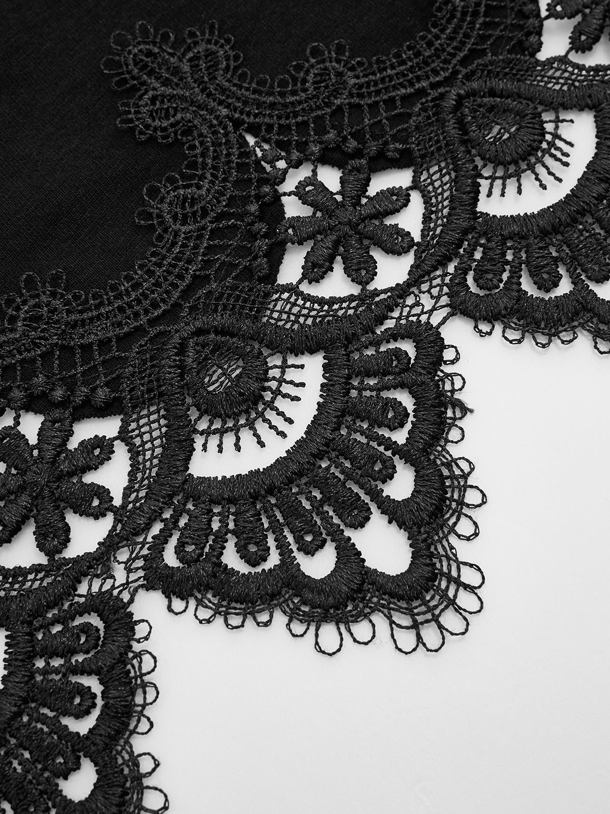 Short-Sleeve Crop Top with Delicate Lace Trim