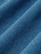 Denim Halter Maxi Dress with Button Front Detail
