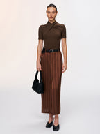 Short-Sleeve Top with Front Twist Detail