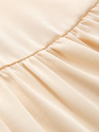 Satin Midi Dress with Ruched Detail and Split