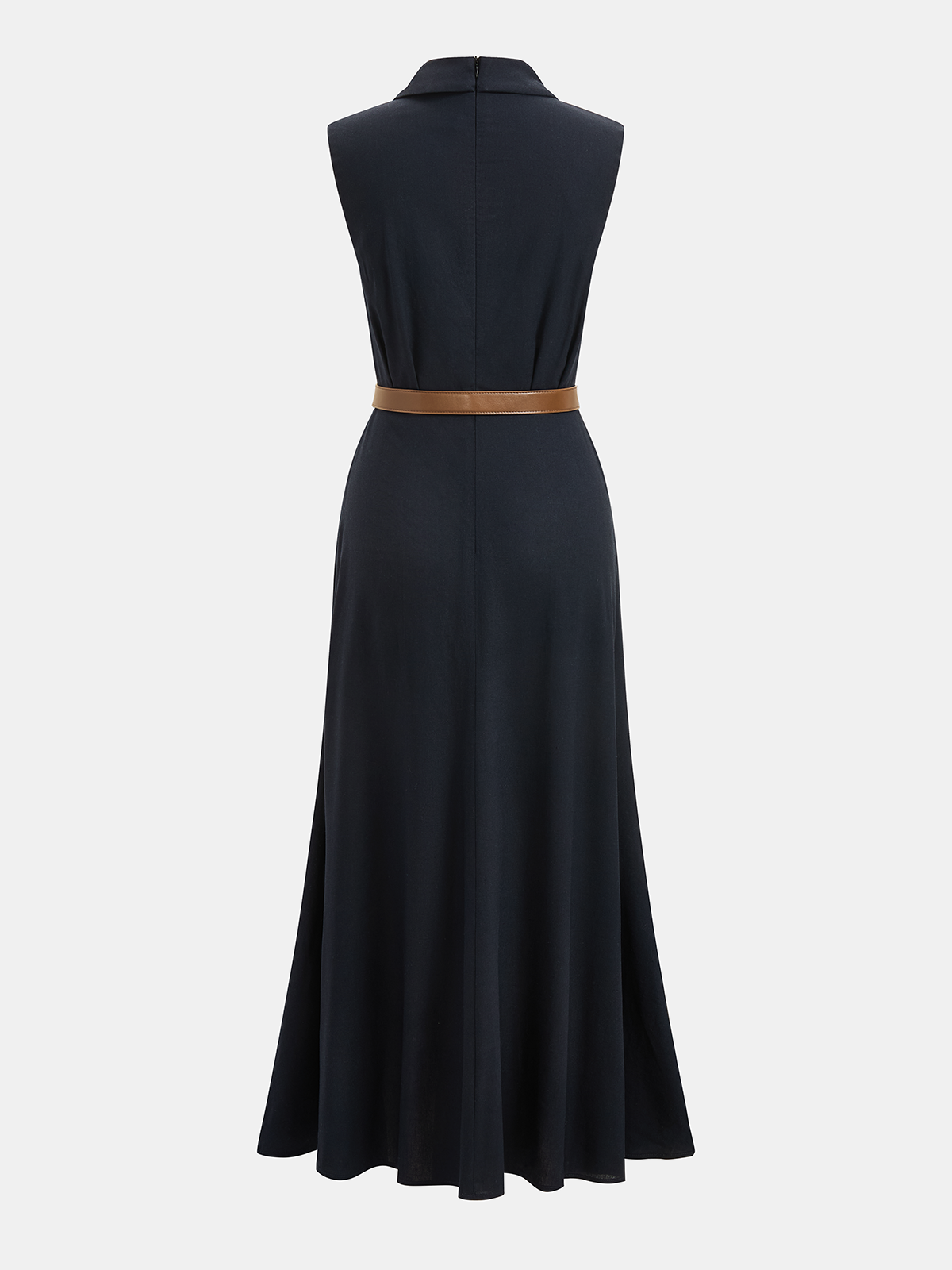 Tie-Waist Sleeveless Maxi Wrap Dress