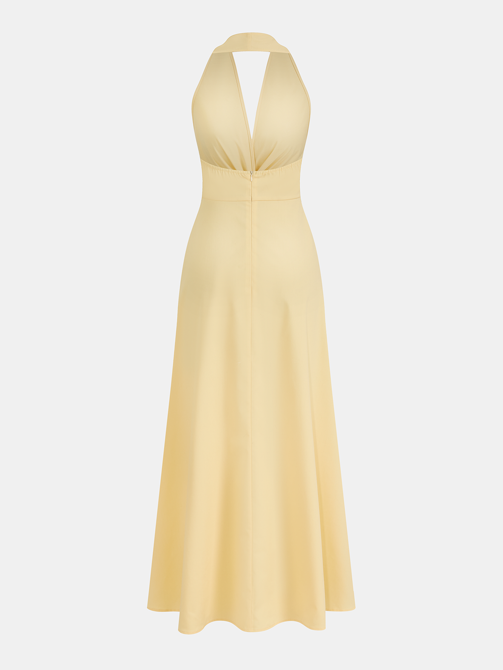 Halter Neck Maxi Dress with Twisted Waist Detail