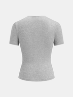 Ruched Short Sleeve Top with Fitted Design