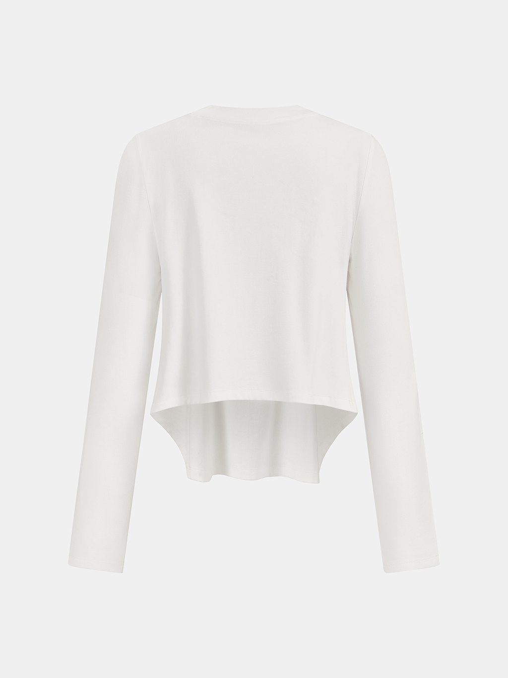 Cotton-Blend Cropped Top with Front Knot Detail