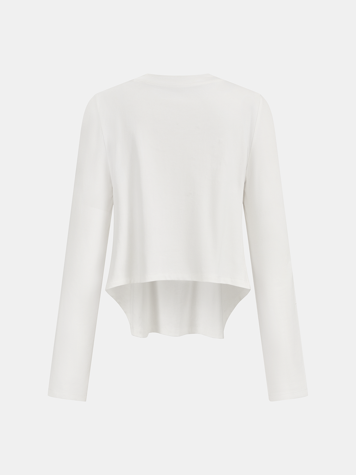 Cotton-Blend Cropped Top with Front Knot Detail