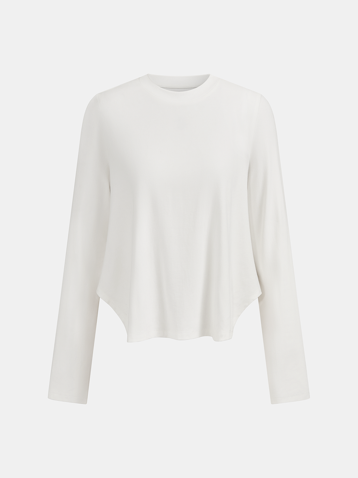 Cotton-Blend Cropped Top with Front Knot Detail