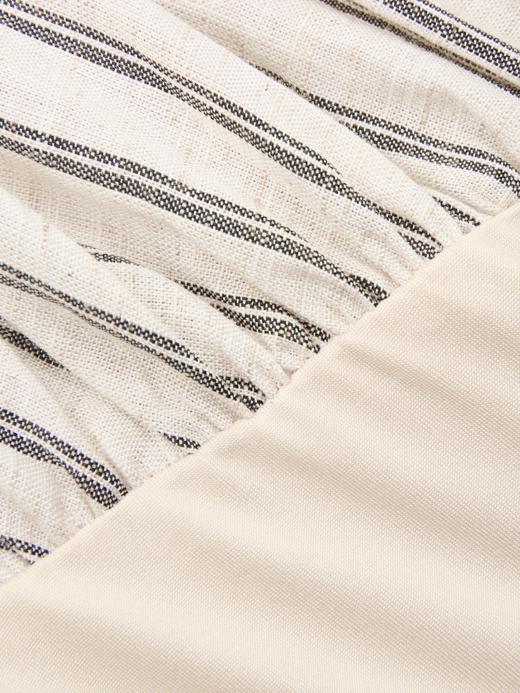 Cotton Linen Striped Sleeveless Wrap-Style Bodysuit