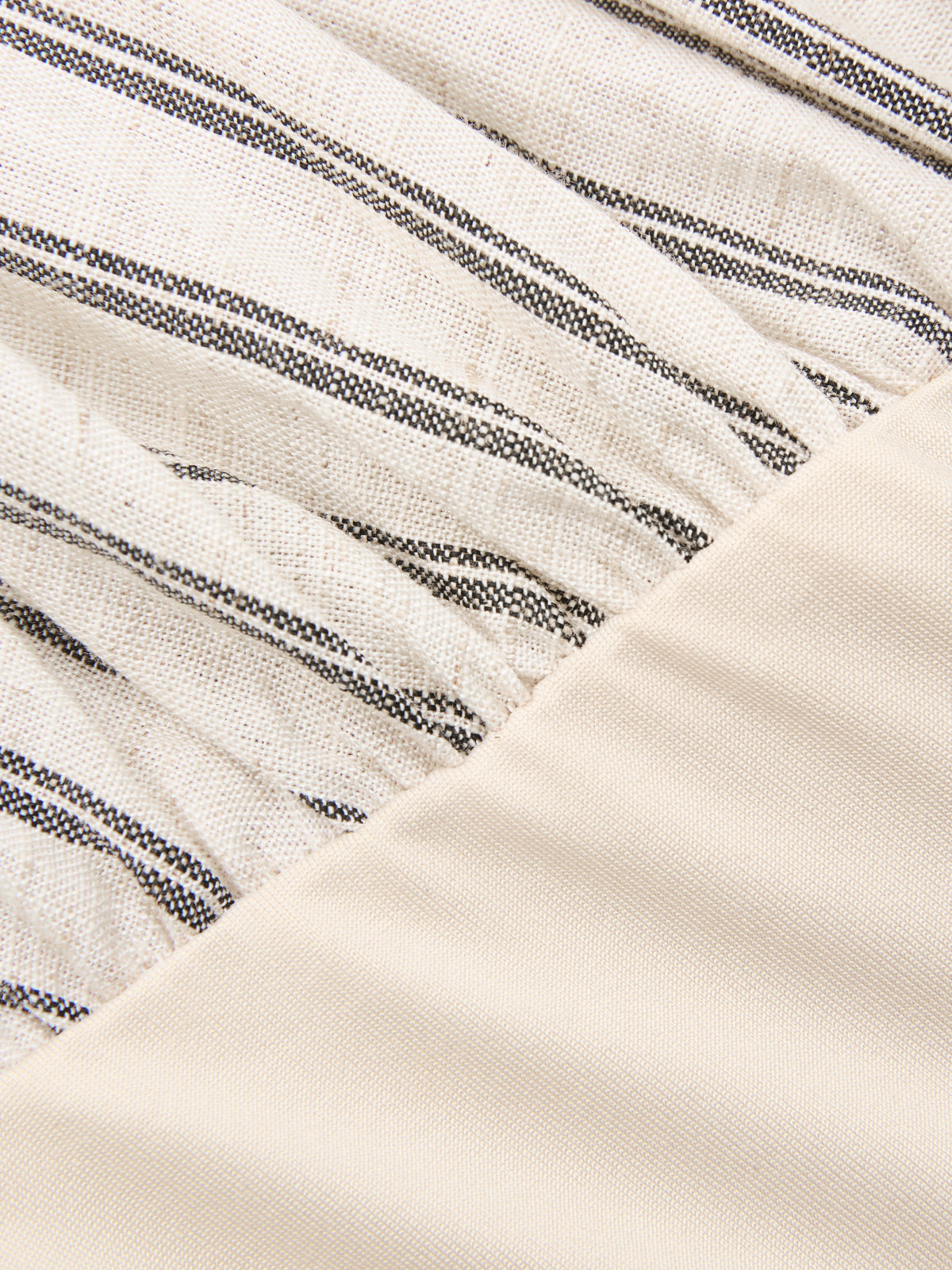 Cotton Linen Striped Sleeveless Wrap-Style Bodysuit