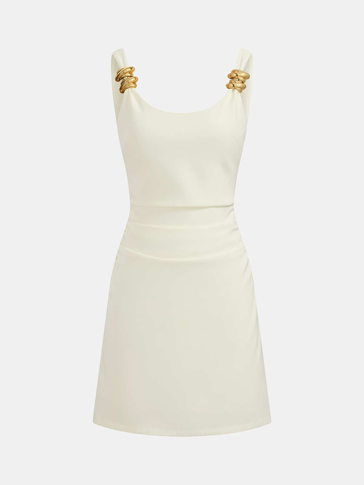 Strappy Mini Dress with Detailed Ring Accents