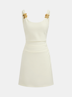 Ring Accented Strappy Bodycon Mini Dress