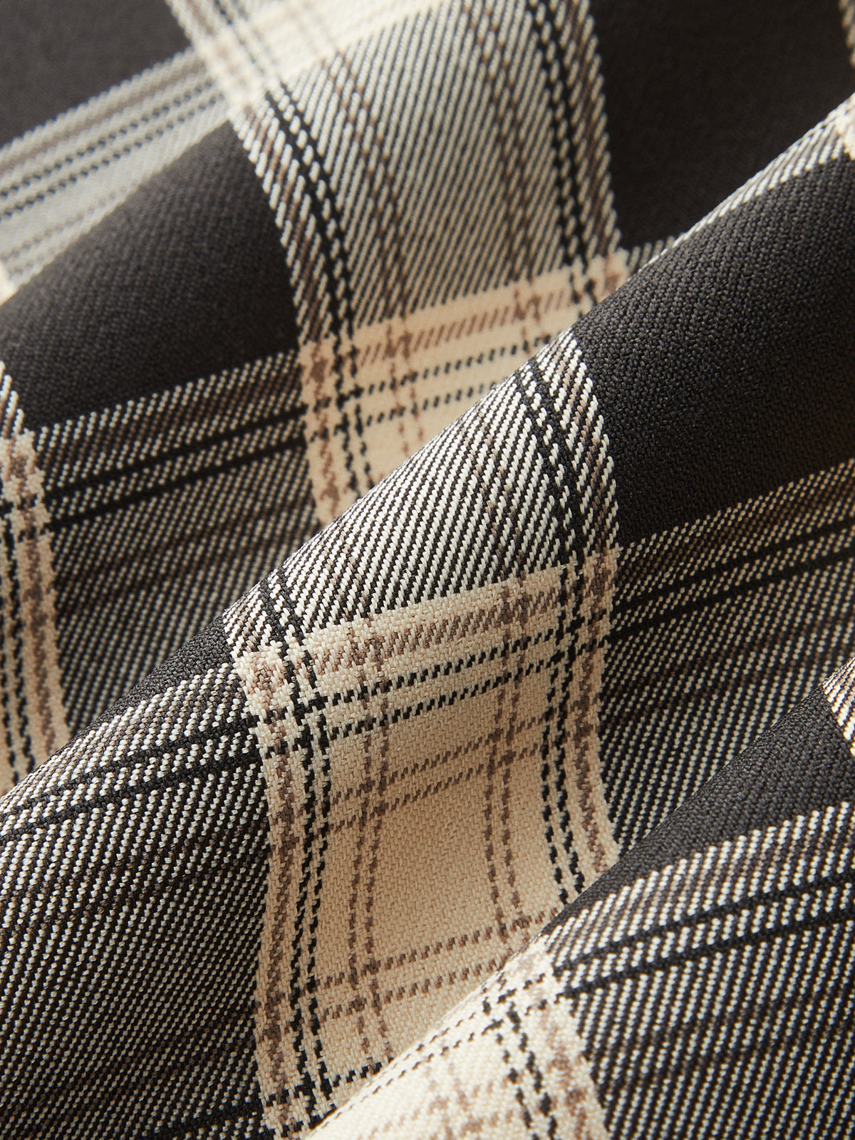 Plaid Asymmetric Maxi with Side Slit