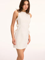 Sleeveless Mini Dress with 3D Floral Appliques