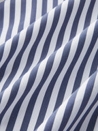 Striped Cotton Blend Bodysuit with Tie Neck Detail