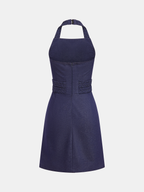 Braided Halter Neck Backless Mini Dress