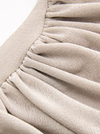 Ruched Asymmetric Top with Short Sleeves