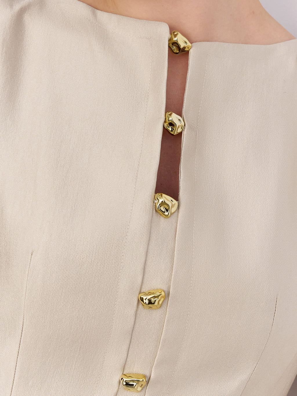 Sleeveless Mini Dress with Metal Accents