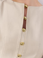Sleeveless Mini Dress with Metal Accents