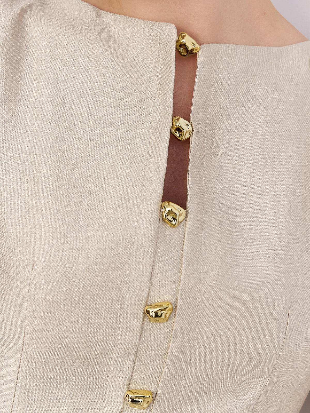 Sleeveless Mini Dress with Metal Accents