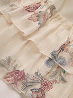 Tiered Floral Chiffon Mini Dress with Ruffles