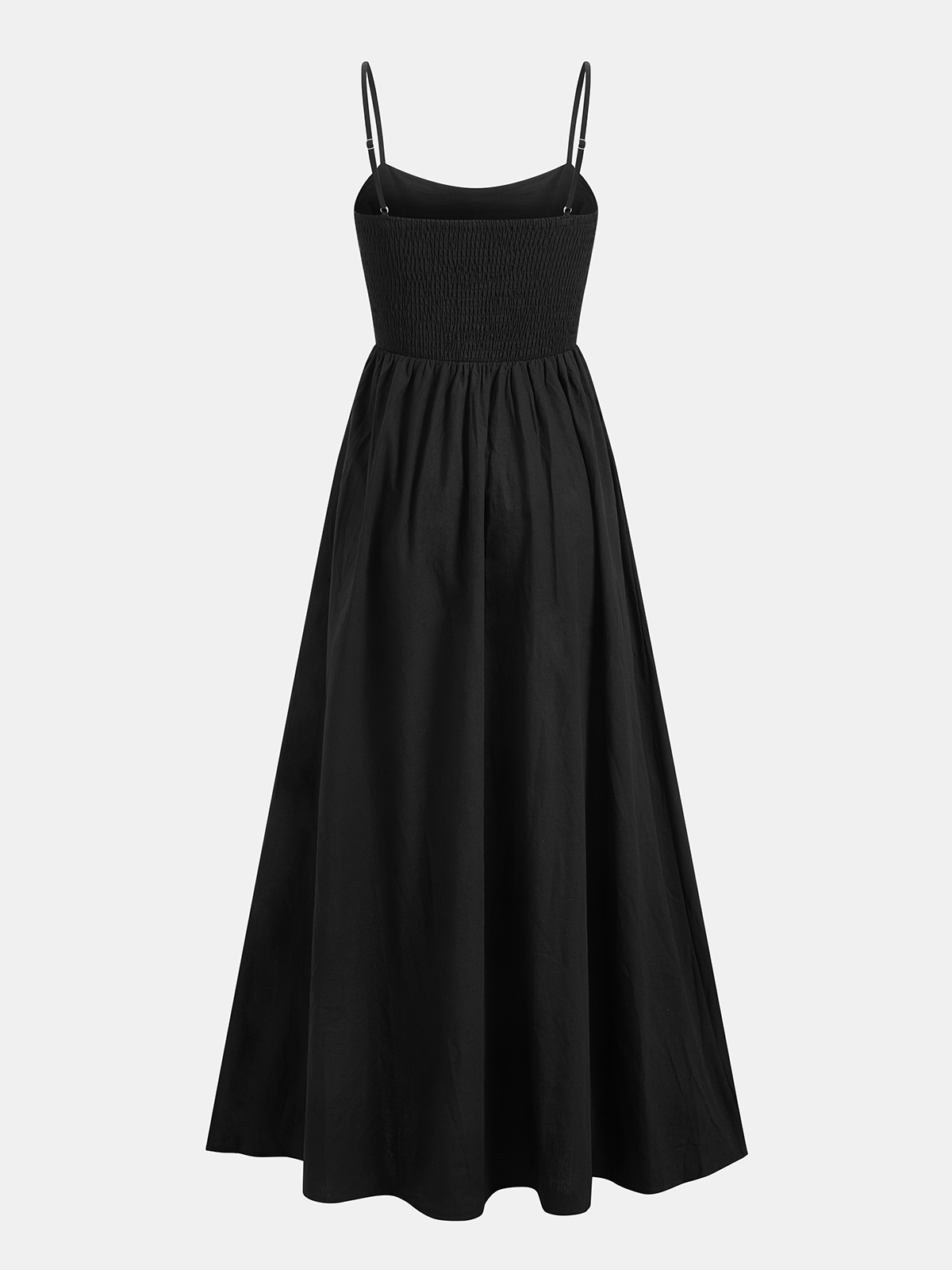 Cotton Sleeveless Dress with Pockets and Cutout Detail