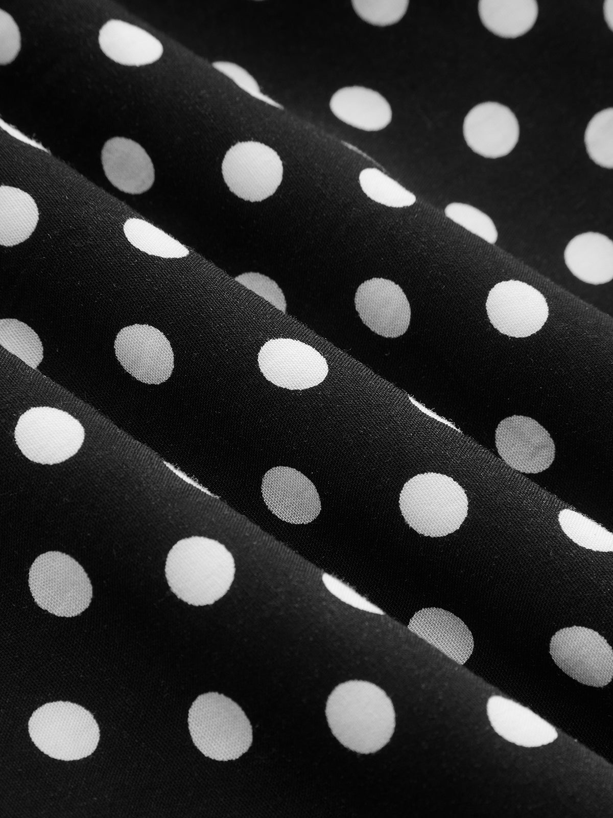 Charming V-Neck Maxi Dress with Polka Dot Lace