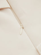 Lapel Collar Sleeveless Belted Pleated Mini Dress