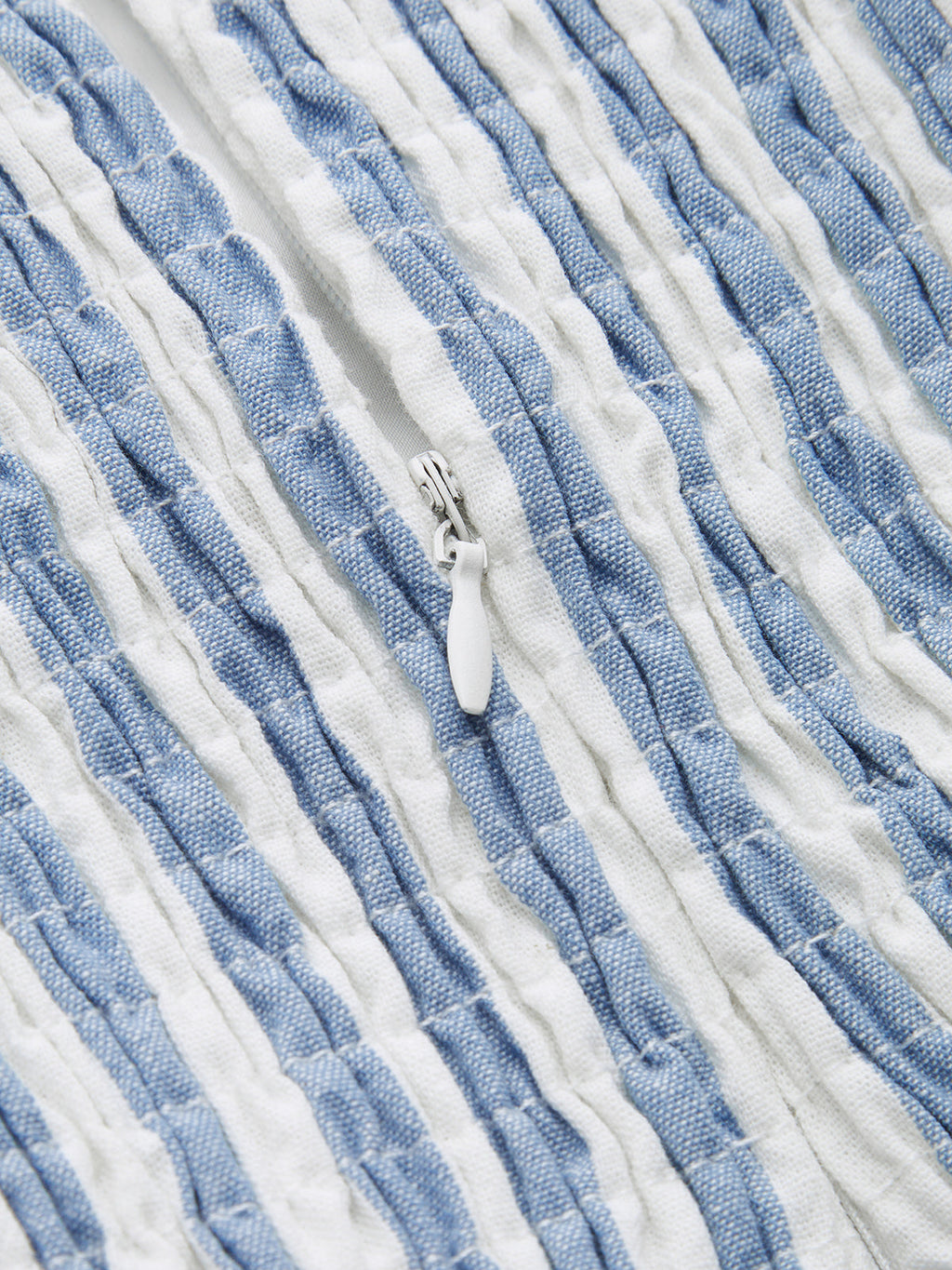 Striped Cotton Camisole Dress with Lace Trim