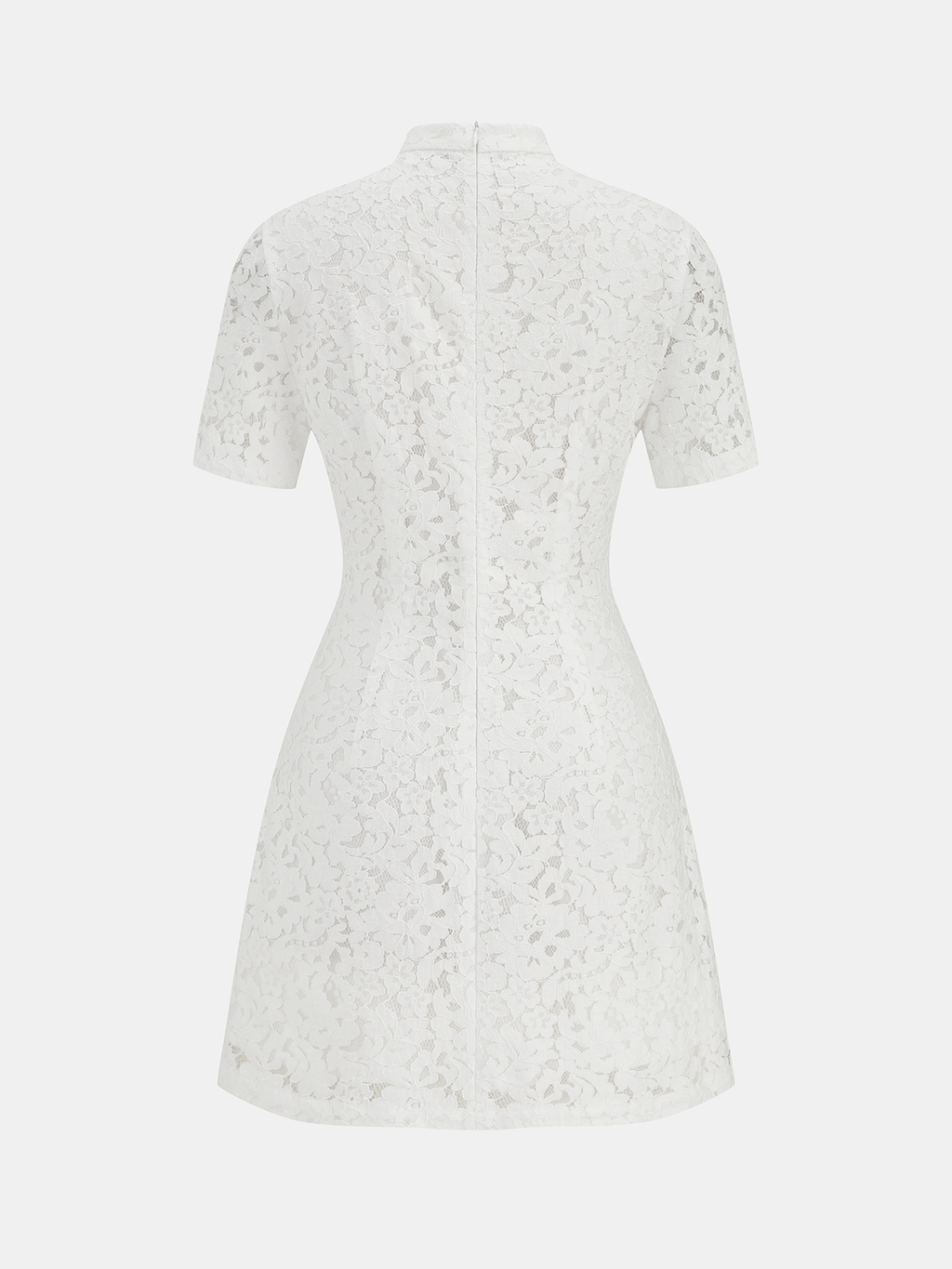 Lace Cheongsam Dress with Short Sleeves