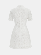 Lace Cheongsam Dress with Short Sleeves