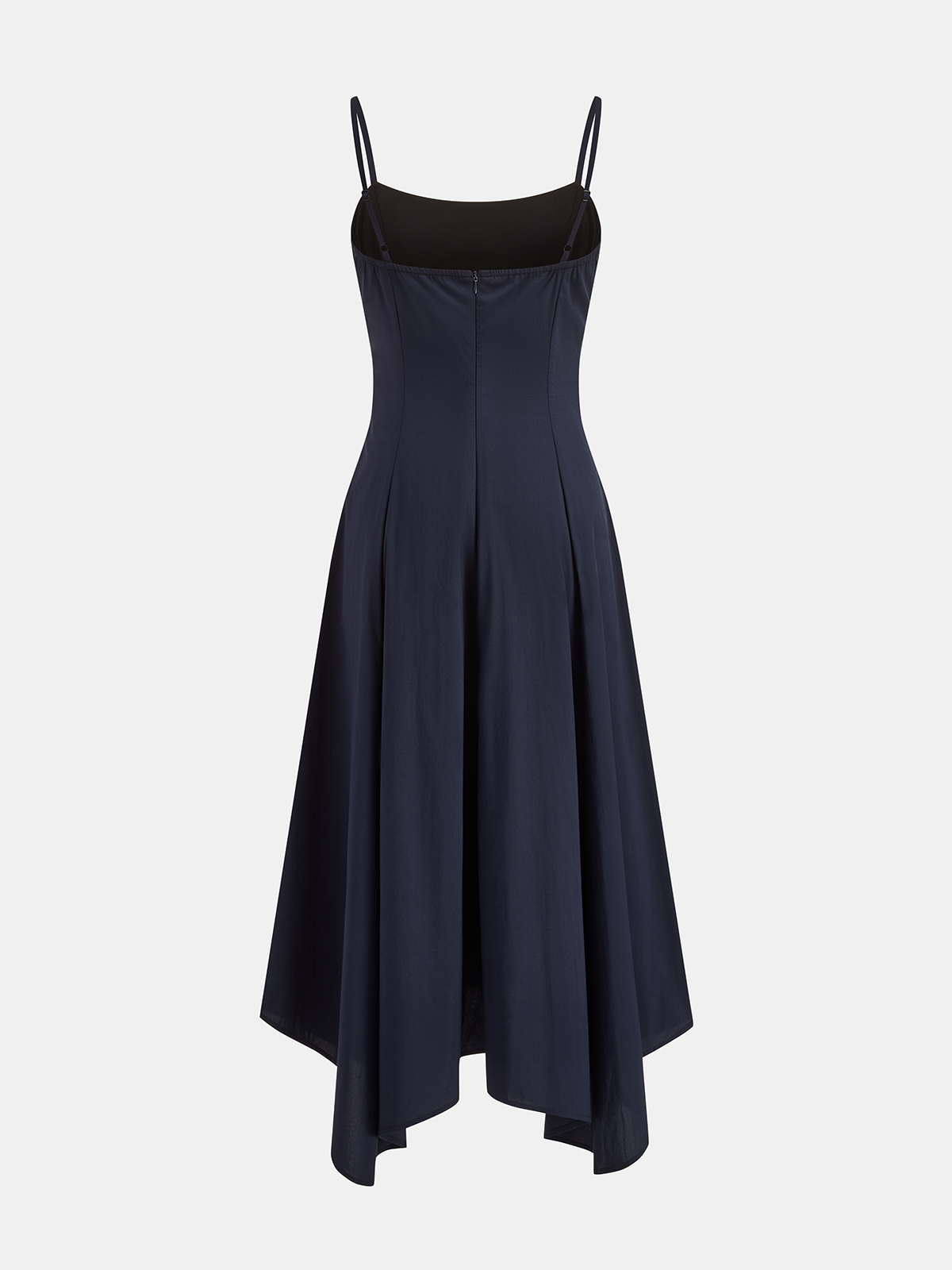 Cotton Blend Midi Dress with Kerchief Detail Cami