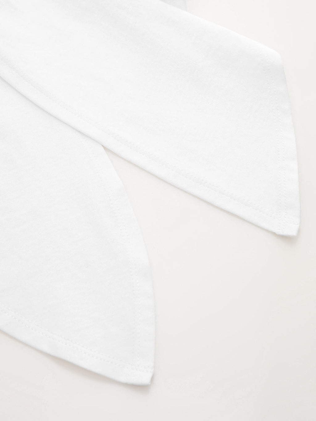 Cotton Crop Top with Knotted Short Sleeves