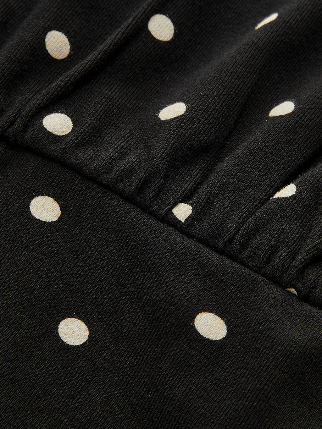 Polka Dot Batwing Top with Cinched Waist Design