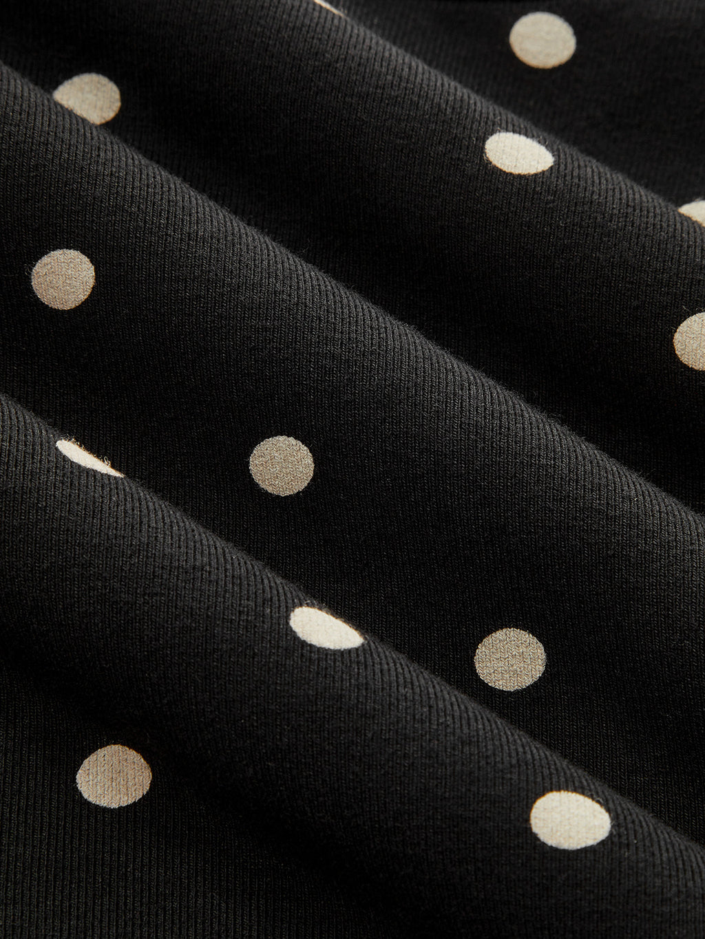 Polka Dot Batwing Top with Cinched Waist Design