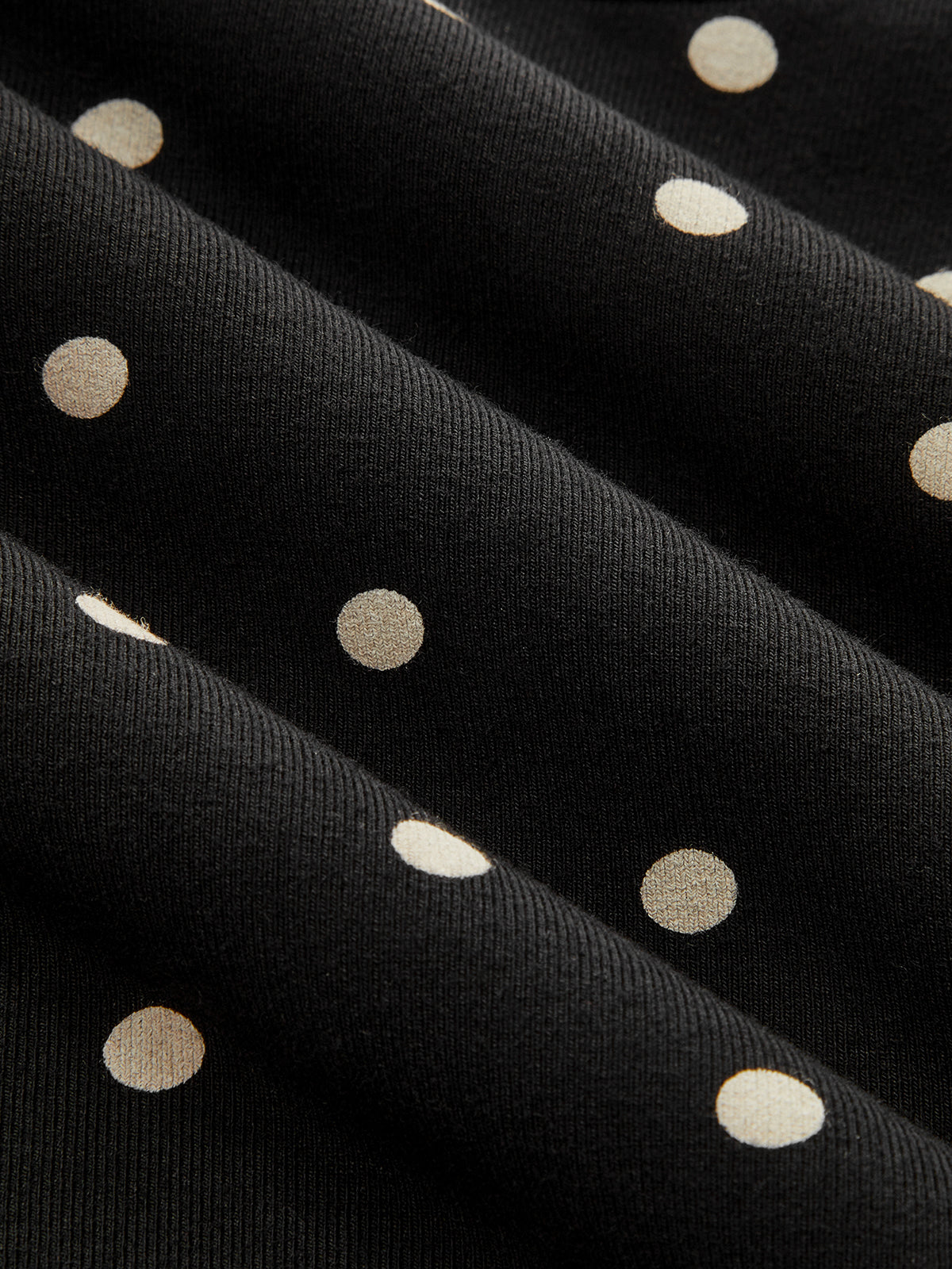 Polka Dot Batwing Top with Cinched Waist Design