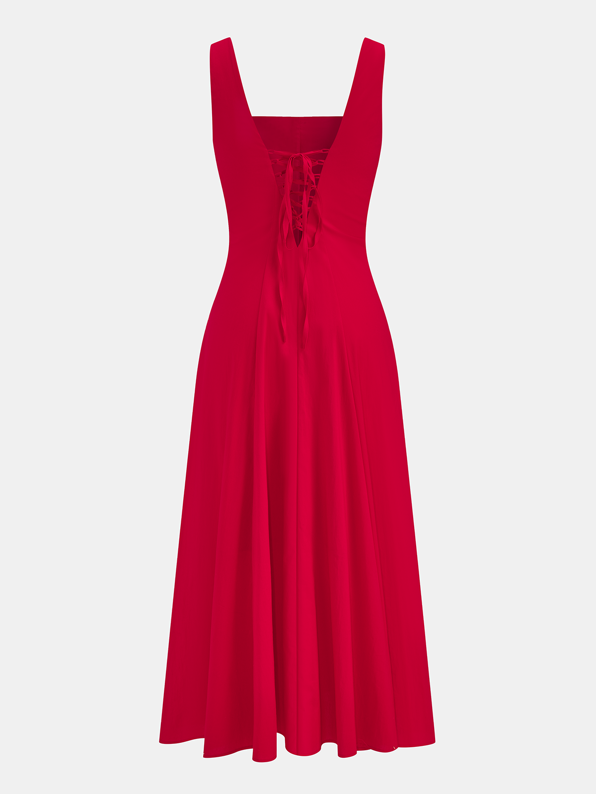 Cotton Blend Maxi Dress with Button-Front Closure