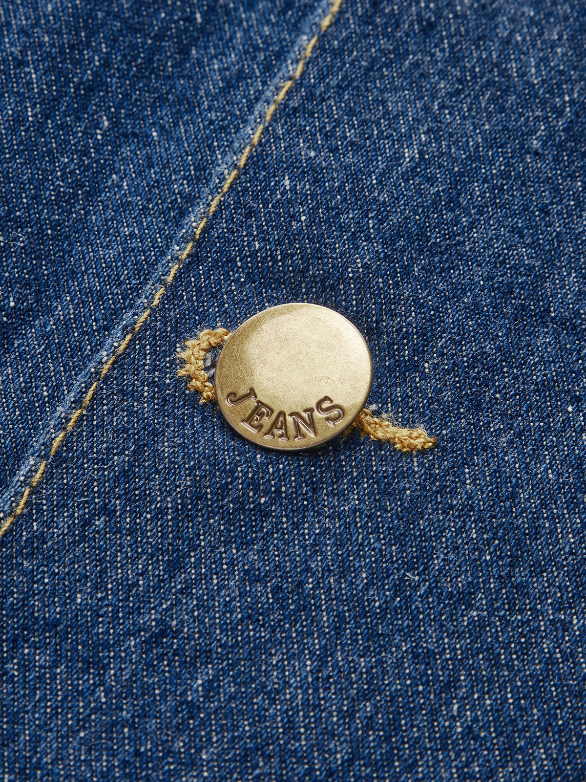 Stylish Denim Dress with Metal Button Details