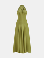 Halter Neck Maxi Dress with Side Split