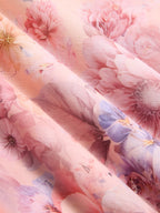 Floral Print Belted Maxi Dress with Long Sleeves