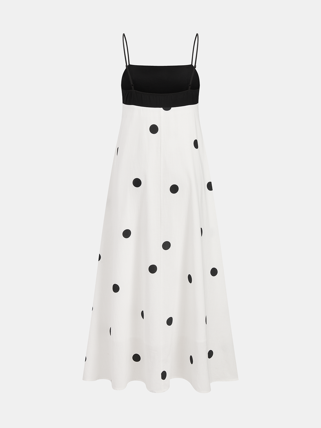 Color-Block Cami Dress with Polka Dot Detailing