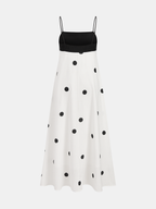 Color-Block Cami Dress with Polka Dot Detailing