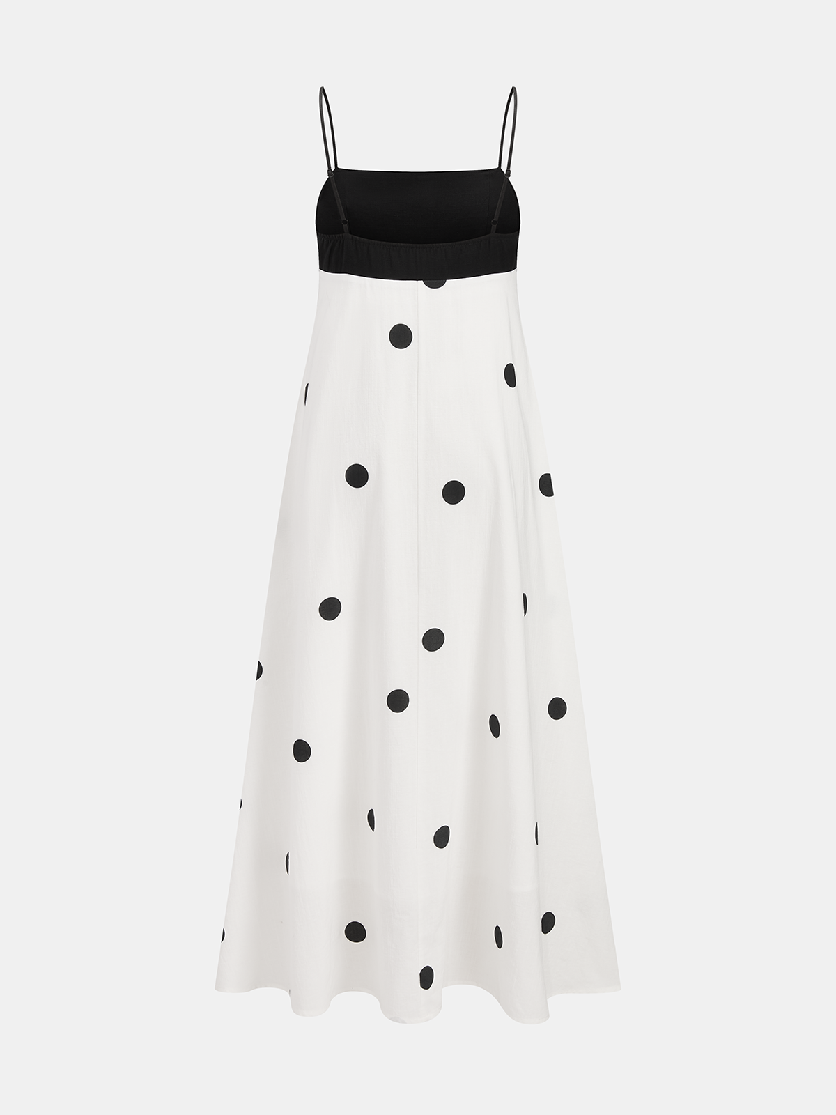 Color-Block Cami Dress with Polka Dot Detailing