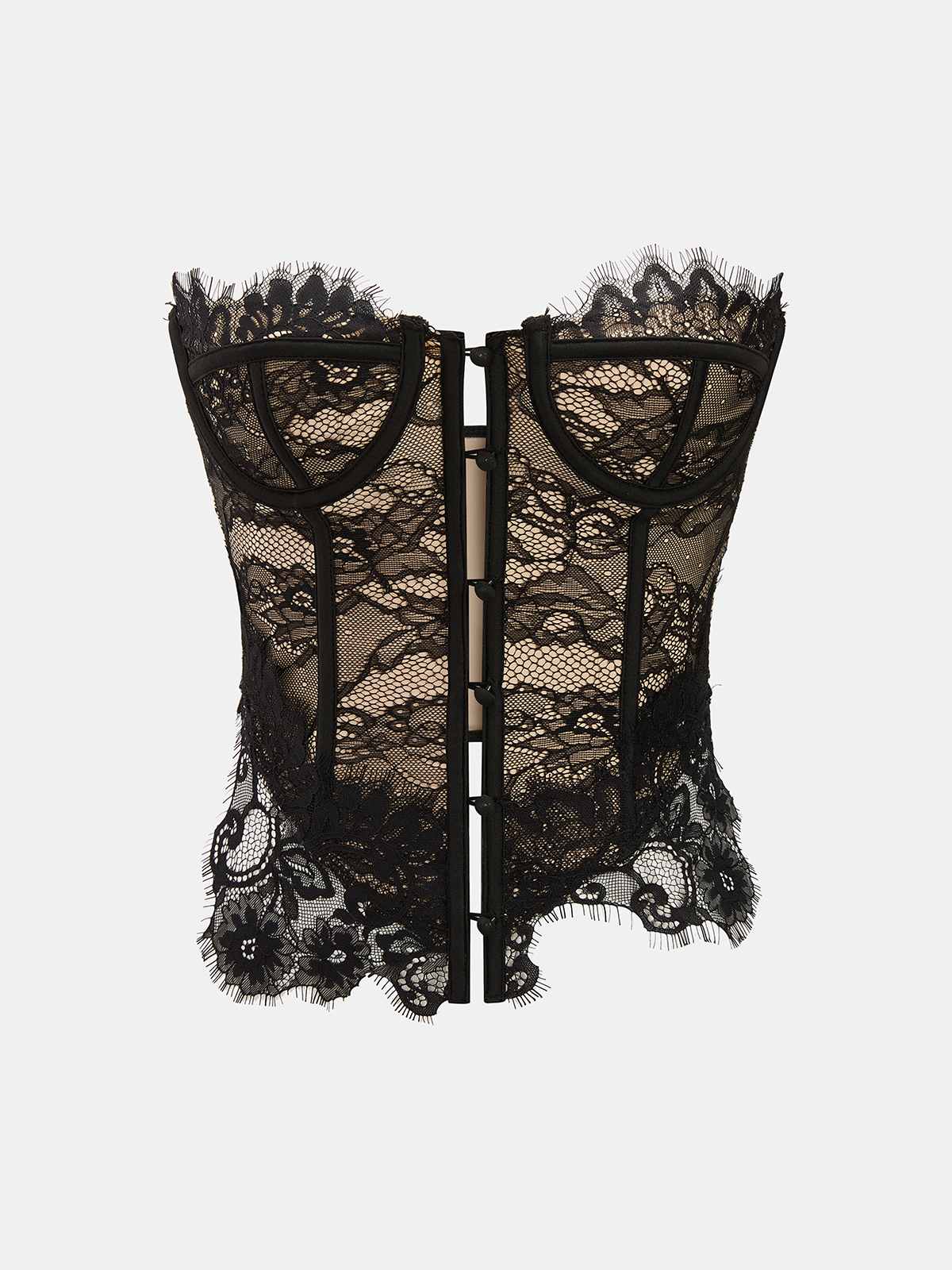 Strapless Lace Corset Top with Supportive Design