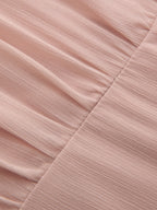 Semi-Sheer Chiffon Dress with Long Sleeves Mini Length