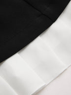 Contrast Hem Dress with Sleeveless Rhinestone Accents