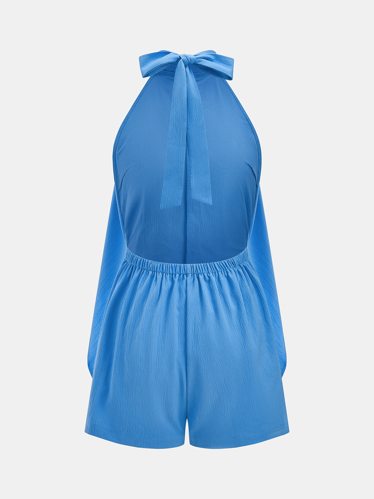 Halter Neck Romper with Layered Backless Design