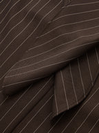 Pinstripe Sleeveless Dress with Tie Waist Detail