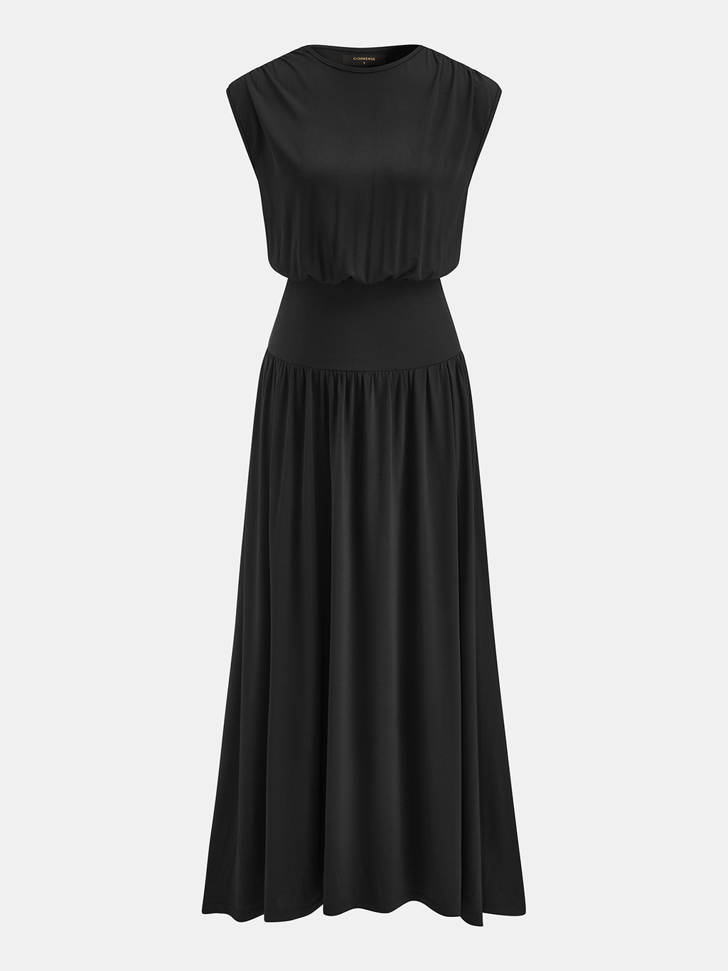 Sleeveless Maxi Dress with Cinched Waist Design