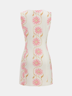 Cotton Linen Floral Sleeveless Summer Mini Dress