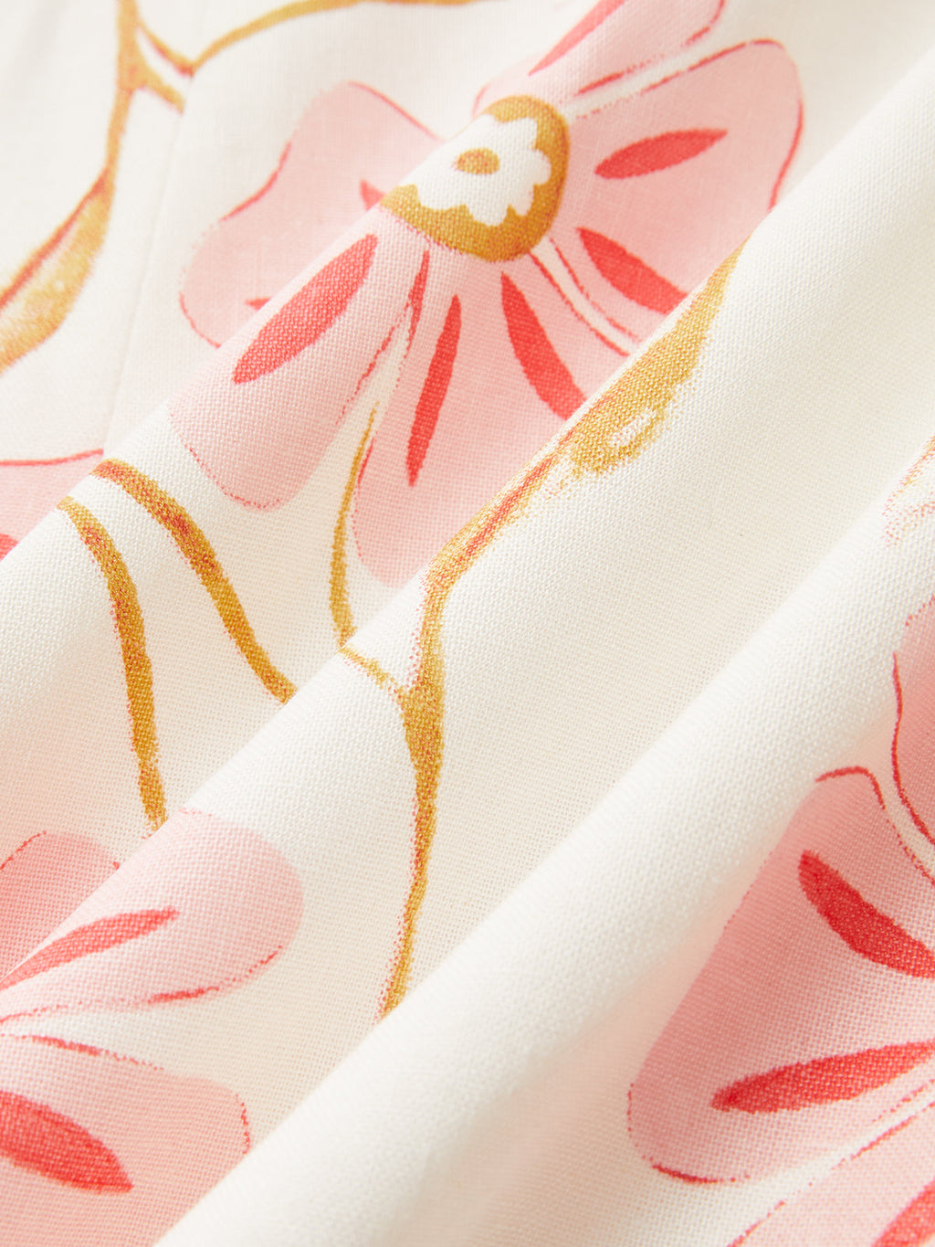 Cotton Linen Floral Sleeveless Summer Mini Dress