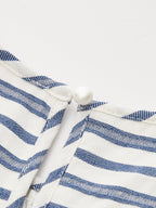 Cotton Striped Smocked Sleeveless Maxi Dress